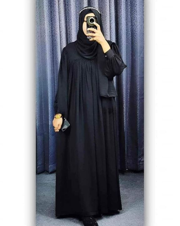 New Kuchi Design Abaya Islamic Outfit {Borkha With Hizab} 2 Part Fashion Made With Dubai Cherry Georgette Premium Stylish Party Borka For Women Design 01