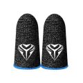 Gaming Finger Sleeves for Mobile Game Controllers, 0.3mm Conductive Silver Fiber Anti-Sweat Breathable Game Gloves for T21A.