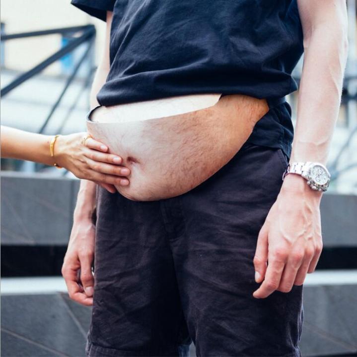 Belly Bag Men's Bag Creative Funny Belly Waist Bag Design Men's