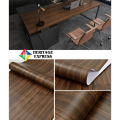 High-Quality Wooden Grain PVC Wall Sticker Waterproof Removable Self-Adhesive Film for Cabinets and Countertops.