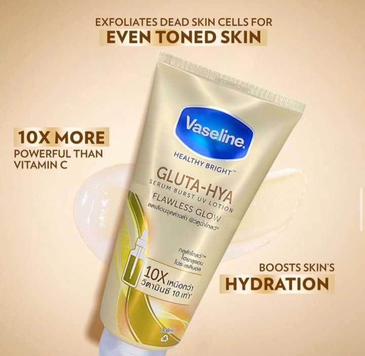 Vaseline%20Healhy%20Bright%20Flawless%20Glow%20Gluta%20Hya%20Serum%20Burst%20UV%20Body%20Lotion%20300ml%20(%20Thailand%20)%20-%20Image%202