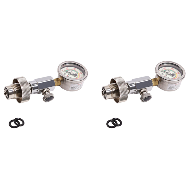 2X Scuba Diving Air Tank Pressure Testing Checker Din 232/300 Bar with 400Bar/6000Psi Gauge