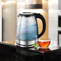 1.8L Electric Glass Kettle – Smart Tea Maker with Modern Design, 1850-2200W, 220V, 50Hz, Fast Boiling, Multiple Color Options, Durable Glass Body for Tea, Coffee, and Hot Water (1 Pc). 