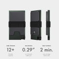 SEMORID New Men Business Credit Card Pop Up Wallet RFID Blocking Slim Minimalist Card Holder (Binding strap + aluminum sheet).
