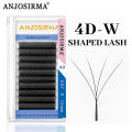 ANJOSIRMA 3 cases 4D W Shape Bloom Premade Fans Eyelash Extensions Natural Soft False Eyelashes Makeup. 