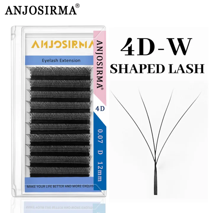 ANJOSIRMA%203%20cases%204D%20W%20Shape%20Bloom%20Premade%20Fans%20Eyelash%20Extensions%20Natural%20Soft%20False%20Eyelashes%20Makeup%20-%20Image%202