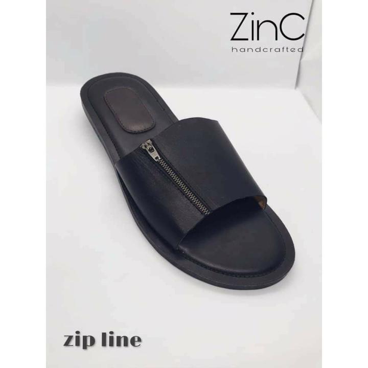 Zip Line Series Dark Color Fashion Slippers