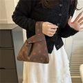 Niche Design Fashion Tote Bag Small Strawberry Pattern Corduroy Bag Puffy Handbag Trend Bucket Bag Handle Bags for Women.