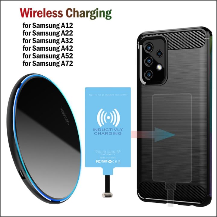 Qi Wireless Charging Set for Samsung Galaxy A52s A52 A72 A12 - Technical View