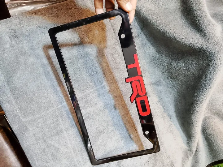 TRD%20Glossy%20Black%20Car%20License%20Number%20Plate%20Frame%202%20PIS%20(Made%20in%20China%20)%20-%20Image%204