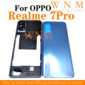 New For OPPO Realme 7 Pro RMX2170 Full Housing Bezel Back Battery Cover + Middle Frame + Camera Frame Parts Rear Case Housing Center Chassis Cover + Buttons. 