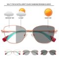 VKYEE Women Photochromic Anti Blue Light Reading Glasses Myopia Hyperopia Prescription Color Change Optical Eyeglasses PFD3039. 