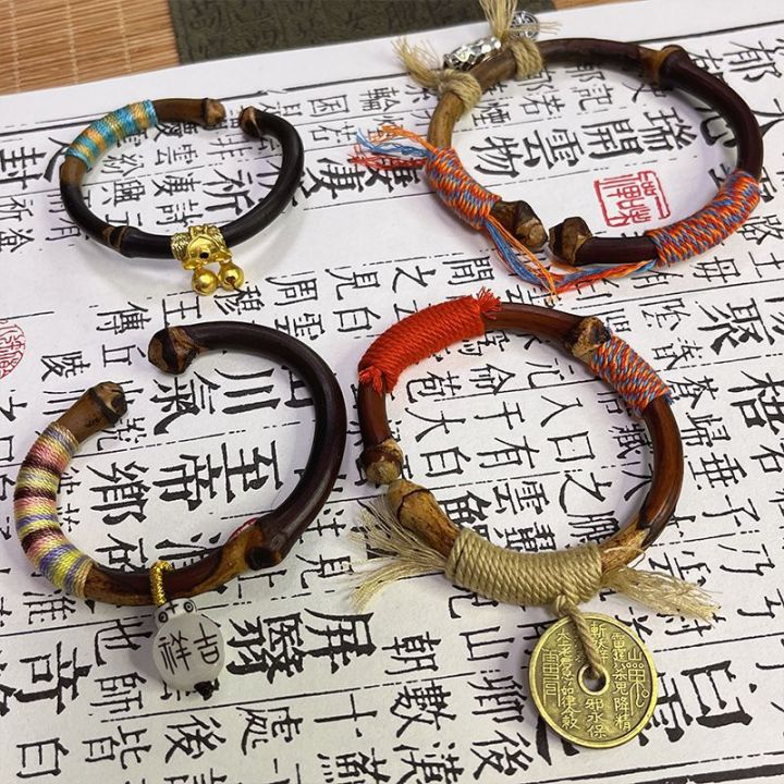 Wooden bracelet authentic Tibetan chicken blood vine bracelet women's unknotted couple ancient style opening men's boudoir silver jewelry