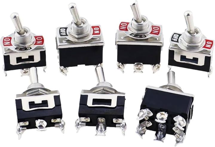 Motor Reverse Polarity control toggle Switch ON-OFF (2 Pin, 4 Pin ), ON-OFF-ON (3Pin, 6Pin) Switch DPDT DC Moto Reverse Switch