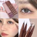 Korean Makeup Tool - Quick Drying Non-blooming Eyeliners - Lower Lashes Lying Silkworm Cosmetics - Waterproof Sweat-proof Liquid Eyeliner Pen - Lasting Ultra-thin Eyeliner Pencil.