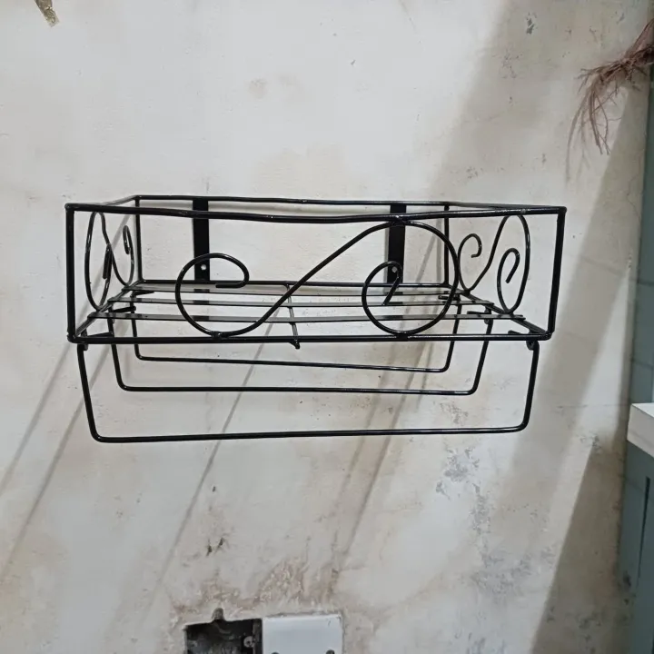 "Wall-Mounted%20Black%20Iron%20Quran%20Majid%20Rack%20%E2%80%93%20Square%20Design,%2012x10x3.5%20Inch%20with%20Zaynamaaz%20Holder%20%E2%80%93%20Durable%20Modern%20Storage%20%E2%80%93%201%20Pc"%20-%20Image%202