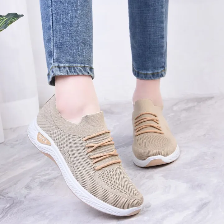 Elastic%20Female%20Tennis%20Shoes%20Socks%20Women's%20Net%20Breathable%20Shoes%20One%20Pedal%20Shoes2023Summer%20Women's%20Sports%20Shoes%20Tendon%20Bottom%20Mesh%20Surface%20Shoes%20-%20Image%202
