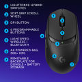 Logitech G309 Lightspeed Wireless Gaming Mouse, Lightweight, LIGHTFORCE Hybrid Switches, Hero 25K Sensor, 300+ Hour Battery Life with AA Battery, 6 Programmable Buttons, PC & Mac - Black. 