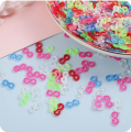 100Pcs/Bag Acrylic S Clips Loom Rubber Band Clips Plastic Jewelry Connectors For Necklace Bracelet Making Colorful Clasp Refill Kit. 