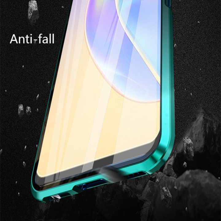 Biruiqu%20For%20VIVO%20V21e%205G%20Magnetic%20Absorption%20Case%20Metal%20Frame%20Shockproof%20Double%20Sided%20Tempered%20Glass%20Magnetic%20Case%20Cover%20-%20Image%204