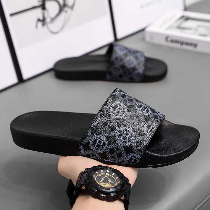 Quality And Durability-New Collection Black And Cream Color BX Slide Slipper Sandal For Men S32