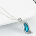 Carat 2Pcs/Set Women Neckle Earrings Adjusle Blue ury Pendant Neckle Hook Earrings. 