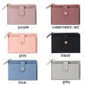 Women Credit Card Holder Bags Fashion Small Wallet Purse Solid Color PU Leather Mini Coin Purse Wallet. 