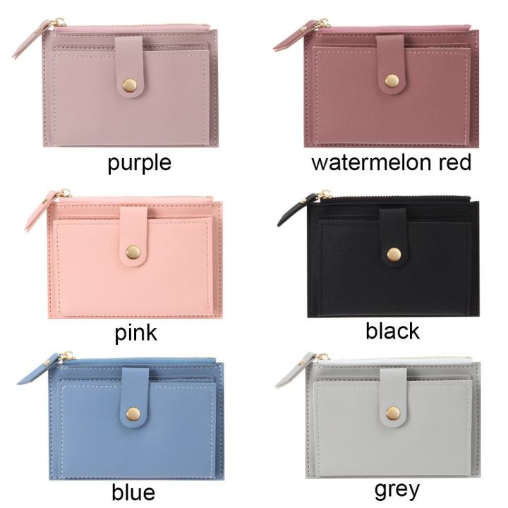 Women%20Credit%20Card%20Holder%20Bags%20Fashion%20Small%20Wallet%20Purse%20Solid%20Color%20PU%20Leather%20Mini%20Coin%20Purse%20Wallet%20-%20Image%203