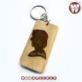 Real Madrid logo with Modric design Wooden Key ring beech wood. 