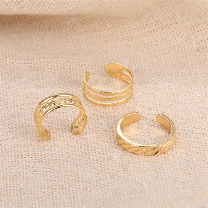 %E3%80%90HOT%E3%80%91%203PCS%20Fashion%20Ins%20Open%20Toe%20Rings%20For%20Women%20Adjustable%20Simple%20Minimal%20Hollow%20Summer%20Beach%20Smooth%20Feet%20Ring%20Jewelry%20On%20Foot%20Luolong%20-%20Image%207