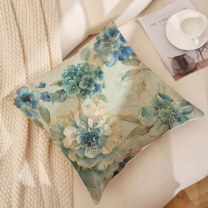 Cross-border%20fashion%20British%20style%20blue%20floral%20pattern%20corduroy%20pillowcase%20square%20animal%20pillowcase%20sofa%20office%20backrest%20-%20Image%204