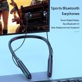 【FUPANG】Neckband headphones wireless 5.3 earphones gaming LED HiFi headset sports TF earbuds with mic.