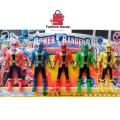 Power Rangers 5 Piece Set Superheroes 10cm, PVC Action Figure.