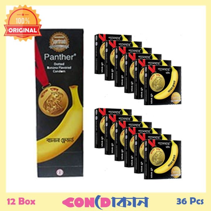 Panther%20Dotted%20Banana%20Flavors%20Condom%20For%20Protection,%2012%20Boxes%20(36%20Pice)%20-%20Image%203