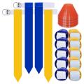 Flag Football Set Complete Indoor & Outdoor Training Set Football Belts Kit 10 Player Flag Football Belts and Flags Set Yellow&Red. 