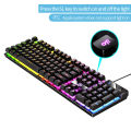K500 Gaming Wired Mechanical Keyboard Luminous Color Blocking Ergonomic Conflict-free Buttons Pc Desktop Computer Accessories. 