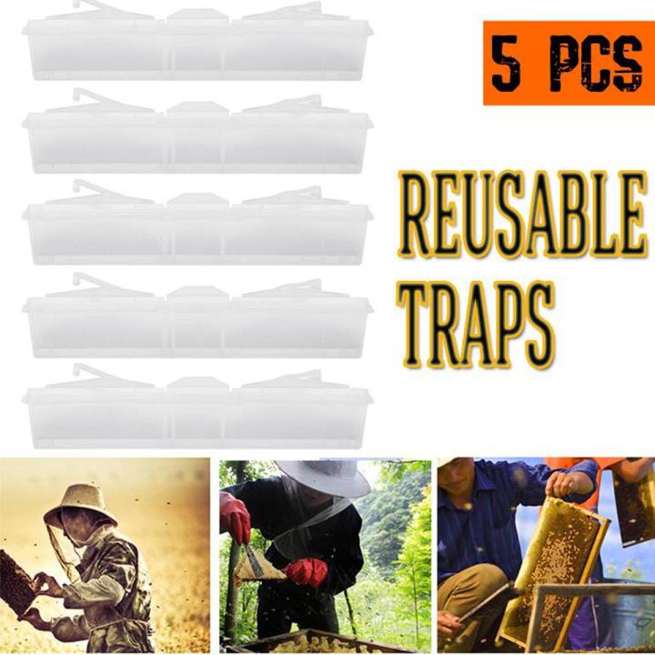 HIVE BEETLE REUSABLE TRAPS x 5 BEEKEEPING APIARY For Protects Bee Hives