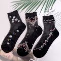 1/10 Pairs Summer Ultra-thin Elastic Silky Short Silk Socks Women Girls Ankle Socks Transparent Crystal Invisible Socks.