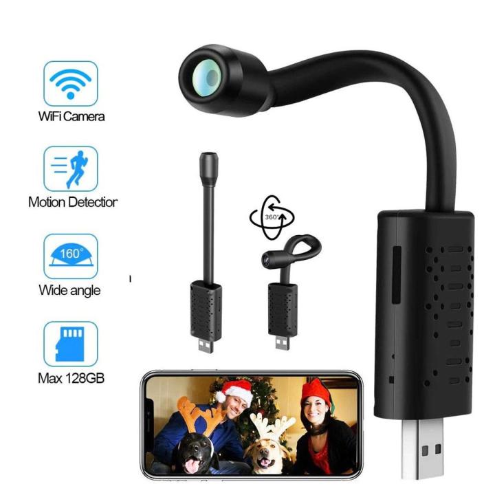 USB Mini Camera Full HD Wifi Portable V380 IP/AP Remote Control Real-time Surveillance USB Camera Full HD 1080P Support Motion Detection Video Audio Recorder