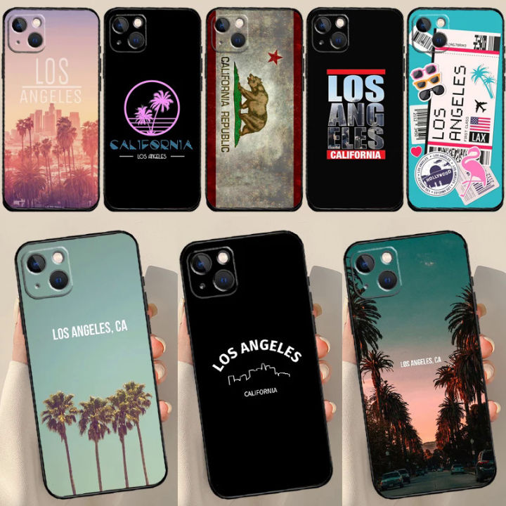 【Solitary waves】Los Angeles California Case For iPhone X XR XS Max 12 13 Mini 7 8 Plus SE 2020 11 12 13 14 15 Pro Max Back Cover