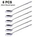 6 Piece Stainless Steel Long Pickle Spoon - Kitchen Accessories - Upgrade Your Kitchen Tools With This Set Of 6 Stainless Steel Long Pickle Spoons. 