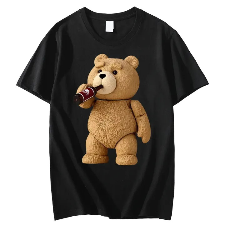Men's%20Print%20Cute%20Teddy%20Bear%20Drinking%20Poster%20T-Shirt%20Summer%20Short%20Sleeve%20Top%20Cotton%20T-Shirt%20Cool%20T-Shirt%20Top%20Streetwear%20Loser%20Lione%20-%20Image%202