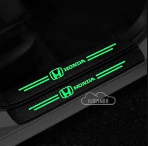 4Pcs%204D%20Carbon%20Fiber%20Luminous%20Glow%20in%20Dark%20Anti%20Scratch%20Car%20Door%20Protective%20%20Stickers%20For%20HONDA%20-%20Image%206