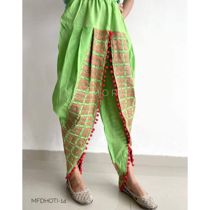 Multicolor Indian Tulip cotton dhoti pants for women | Daraz.com.bd