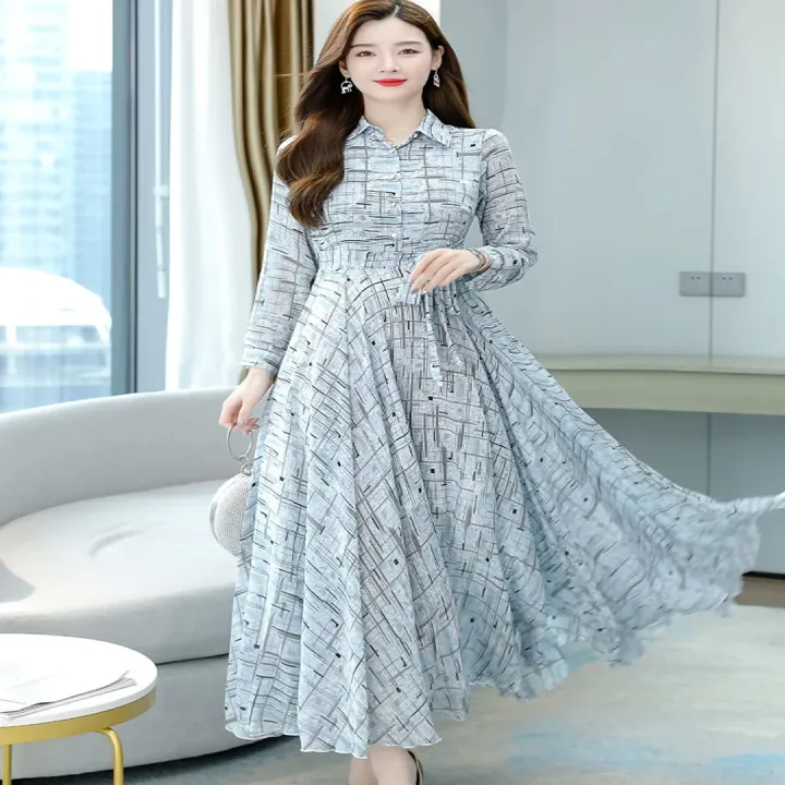 New%20Stylish%20Womens%20Digital%20Print%20Long%20Kurti%20Formal%20Long%20Shirt%20Step%20Gown%20Long%20Sleeve%20One%20Piece%20Dress%20-%20Image%205