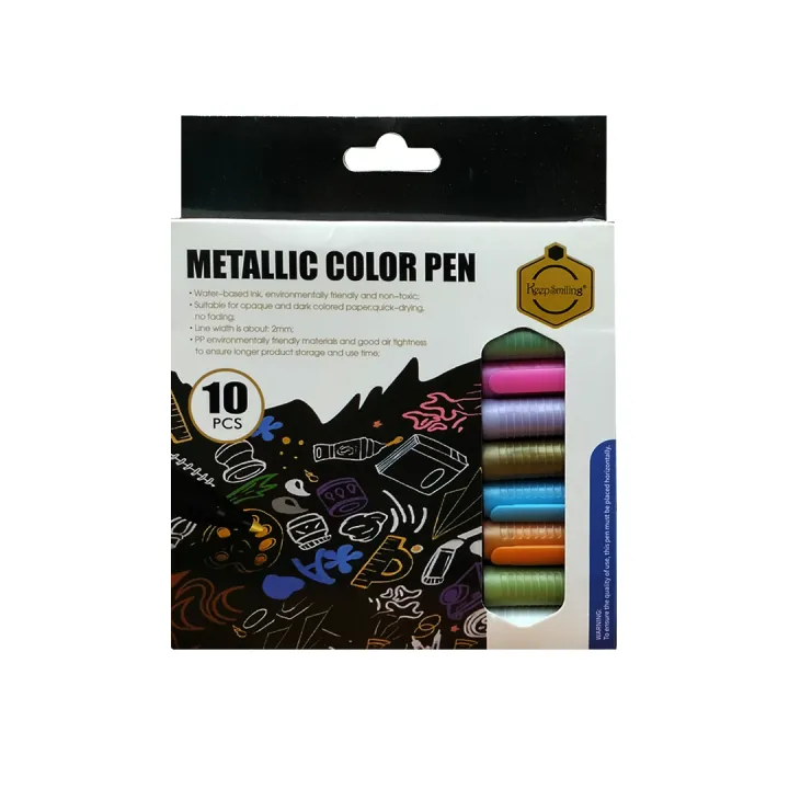 Keep%20Smiling%20Metallic%20Color%20Pen%20Set%2010%20Pcs%20for%20Drawing,%20Writing%20&%20Craft%20Artwork%20-%20Image%202