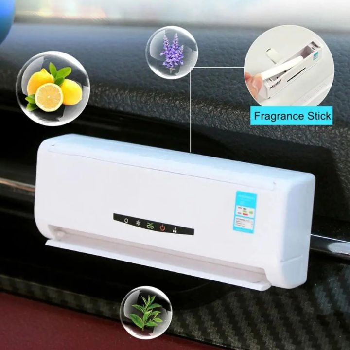 Air Conditioner Shape Fragrance Solar Energy Rotation Air Freshener Freshener Refill Stick Turntable Car Air Dashboard Diff M5L8