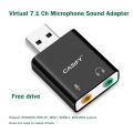 Sound Card USB External Sound Card Audio Adapter 2 in 1 USB to 3.5mm Jack Audio Adapter Aluminum Stereo Sound Card for Windows Mac PS5 Nintendo Switch Linux PC Laptops Desktops. 