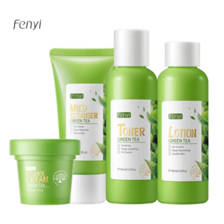 Fenyi Green Tea Skin Care 4 Pcs Set - [Combo] - Face Wash