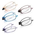 Hot Fashion MINI Design Reading Glasses Men Women Folding Small Glasses Frame Black Metal Glasses With Original Box Portable. 